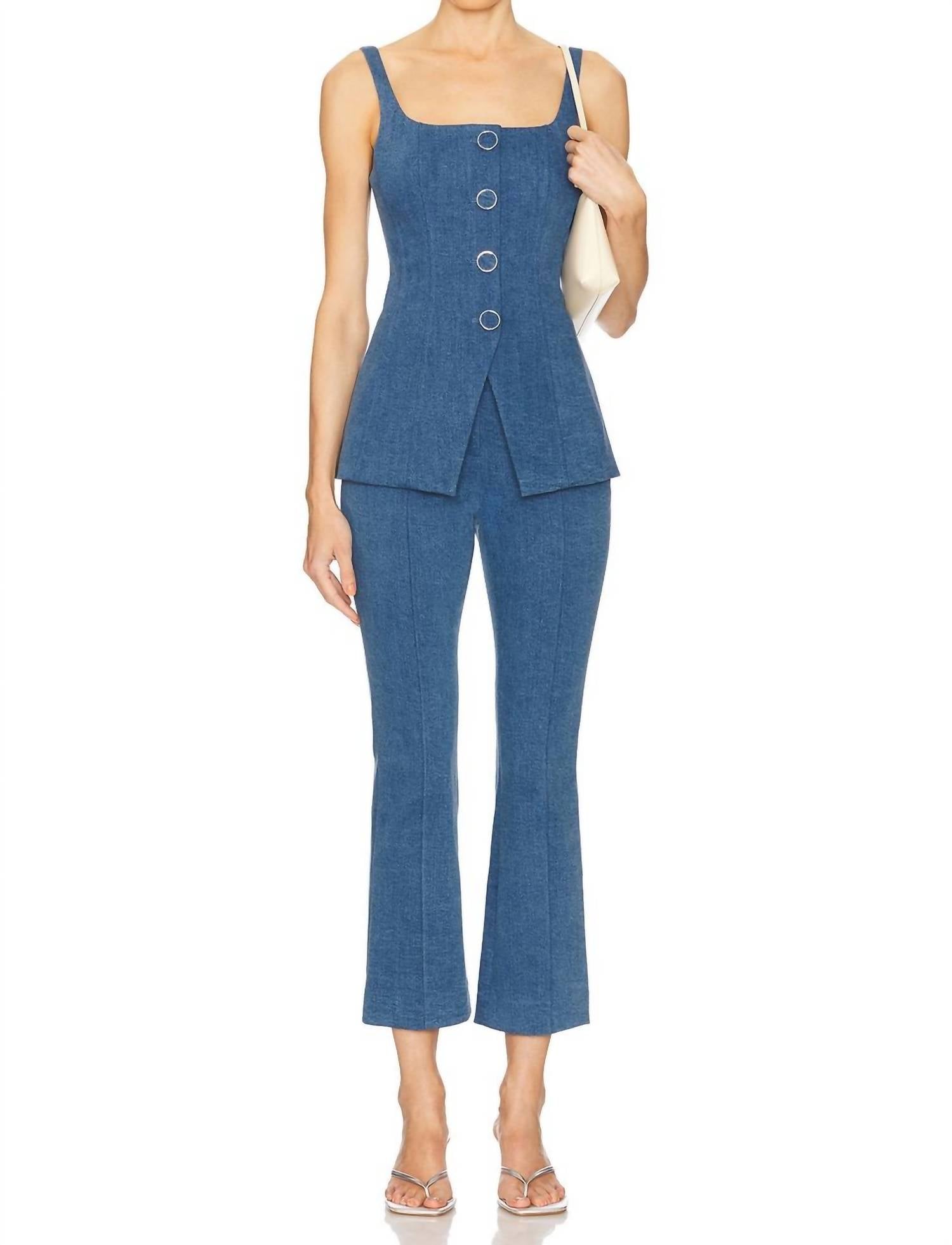 Veronica Beard - Liana Top - blouses - blue - clothing