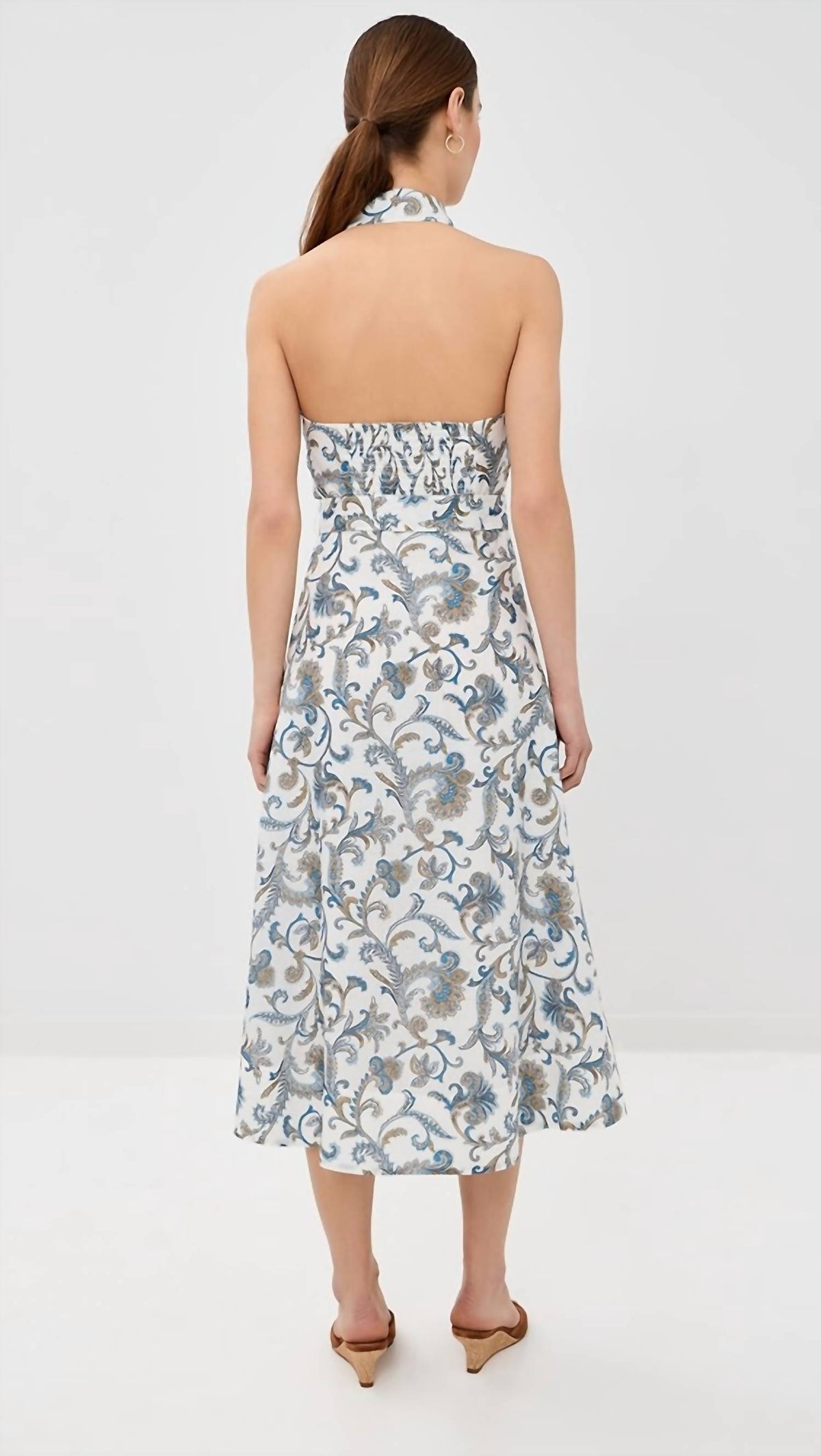 Veronica Beard - Mackey Paisley Halter Midi Dress