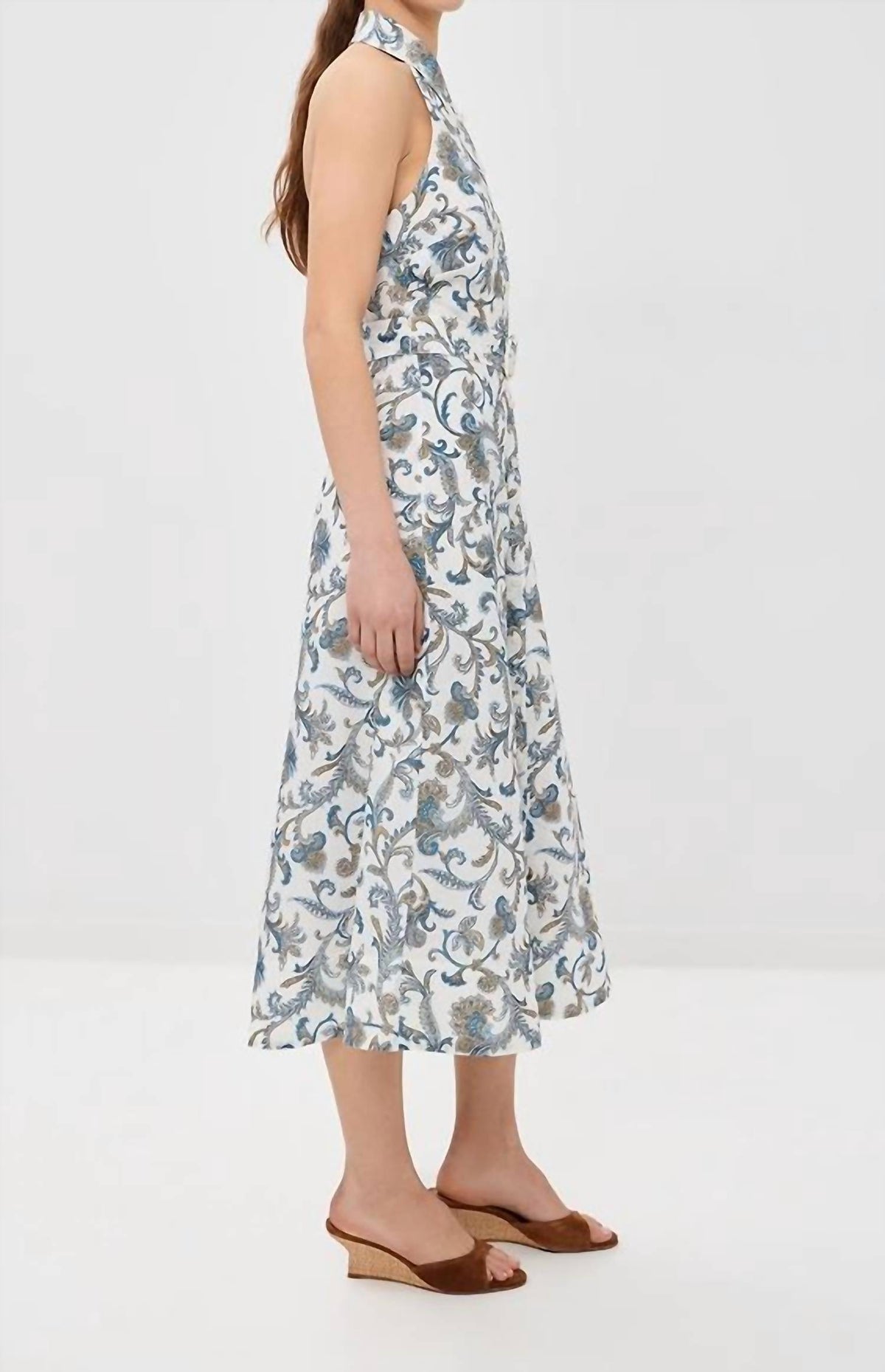 Veronica Beard - Mackey Paisley Halter Midi Dress