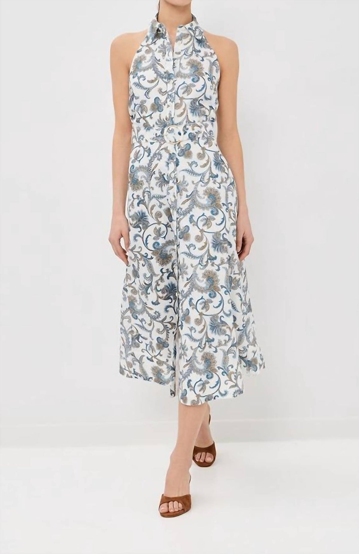 Veronica Beard - Mackey Paisley Halter Midi Dress