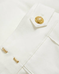 Veronica Beard - Runo Linen Short - clothing - high - waist - linen - blend