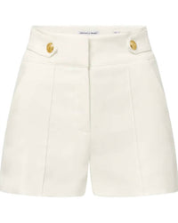 Veronica Beard - Runo Linen Short - clothing - high - waist - linen - blend