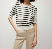 Veronica Beard - SHANA CASHMERE SWEATER - cashmere - clothing - crew