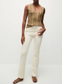 Veronica Beard - Sid Sleeveless Pullover - brown - clothing - stripe