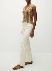 Veronica Beard - Sid Sleeveless Pullover - brown - clothing - stripe