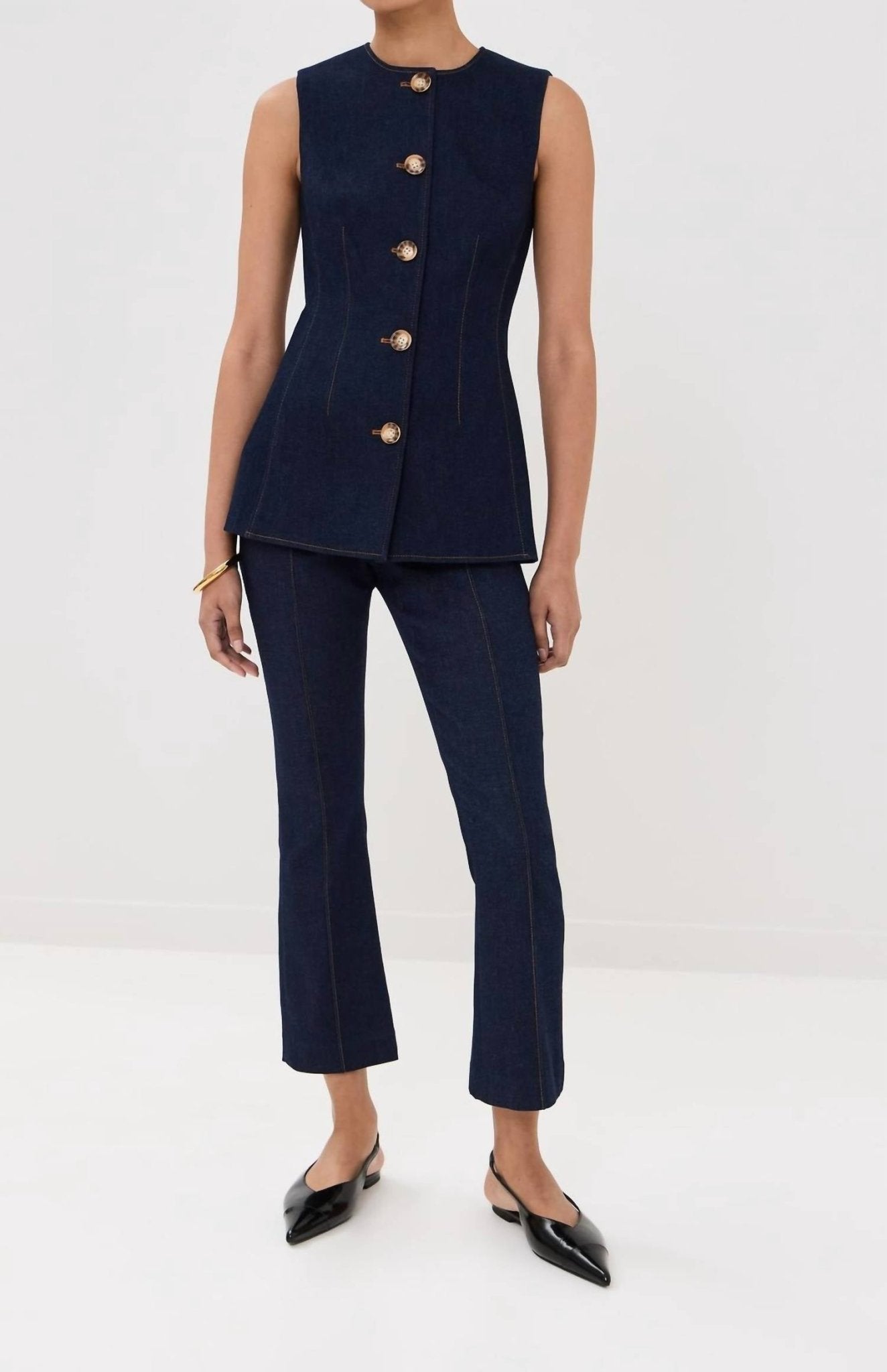 Veronica Beard - Tani Pant - ankle - blue - clothing