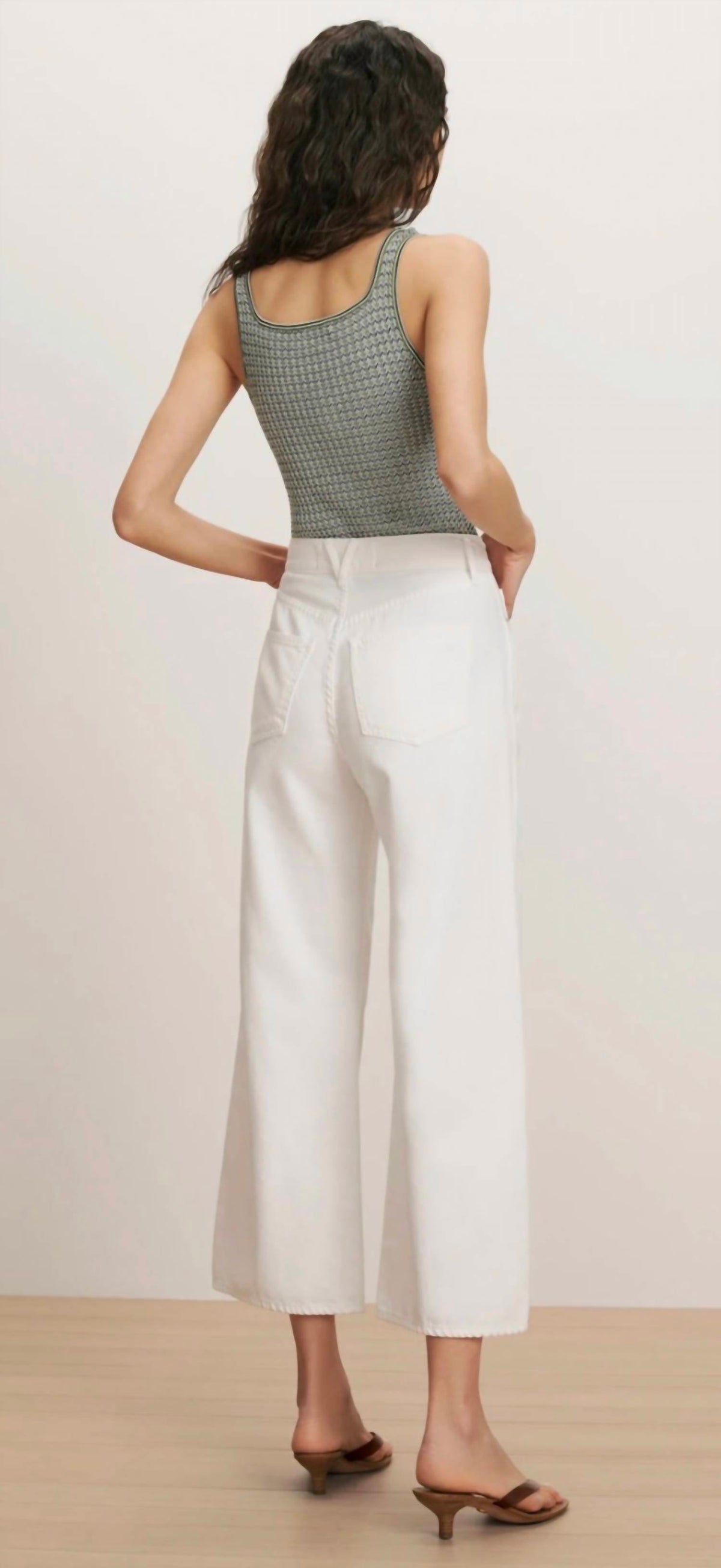Veronica Beard - TAYLOR CROPPED HIGH RISE WIDE LEG JEAN