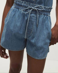 Veronica Beard - Wilder Short - blue - clothing - cotton