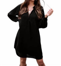 Veronica M - Button Long Sleeve Dress