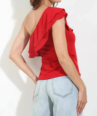 Veronica M - Ity Ruffle One Shoulder Top