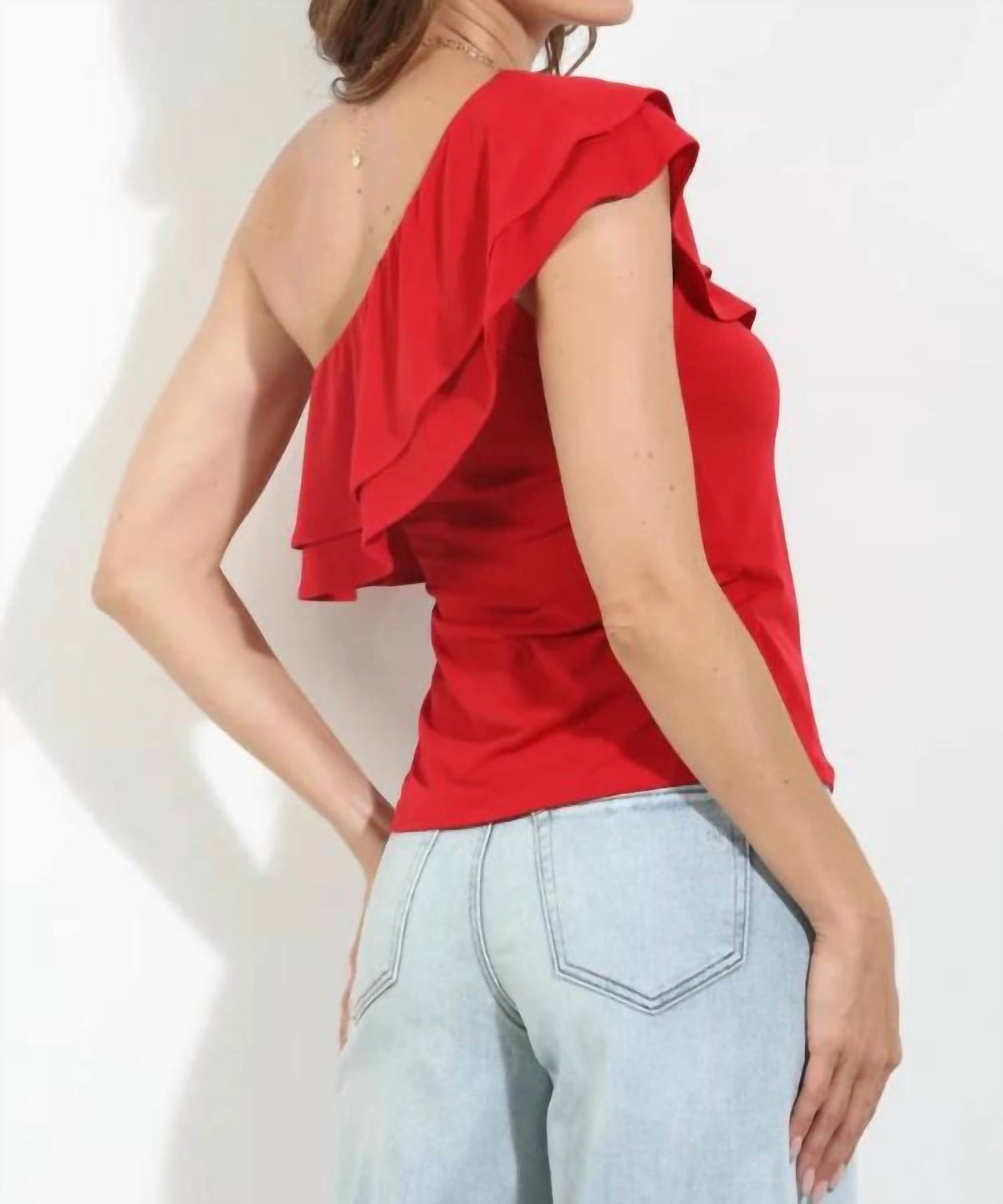 Veronica M - Ity Ruffle One Shoulder Top