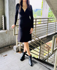 Veronica M - Twist Neck Dress - black - clothing - dresses