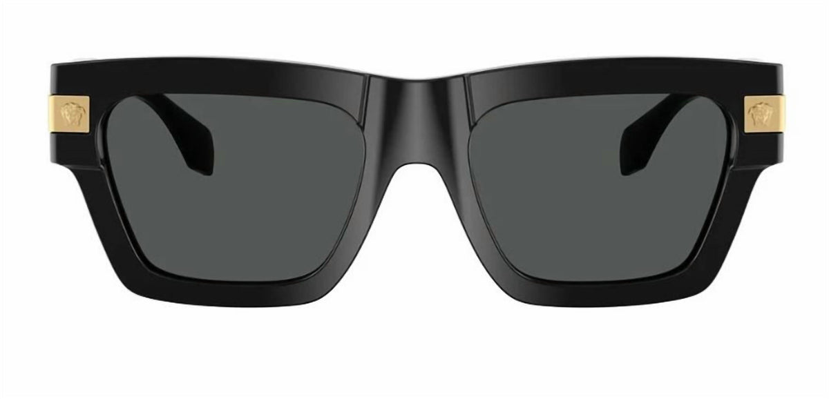 Versace - Full Rim Rectangular Non Polarized Sunglasses 4464 - Gb1 - 87
