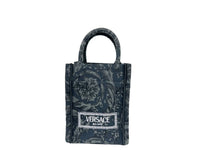 Versace - Women's Barocco Mini Top Handle Crossbody Bag - bags - black - canvas