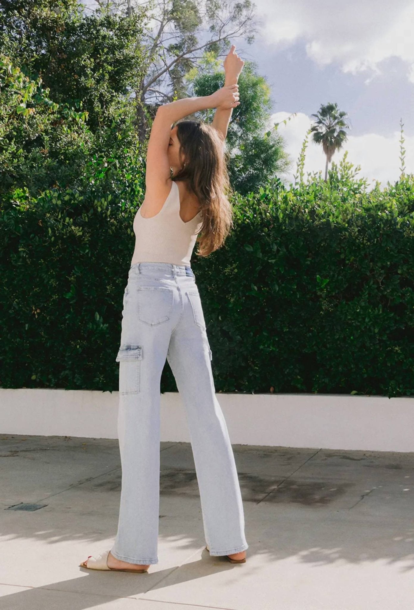 Vervet By Flying Monkey - 90’s Vintage Cargo Jeans - blue - clothing - cotton - blend