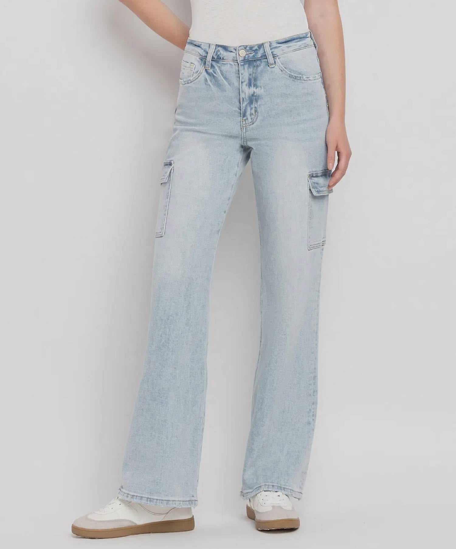 Vervet By Flying Monkey - 90’s Vintage Cargo Jeans - blue - clothing - cotton - blend