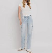 Vervet By Flying Monkey - 90’s Vintage Cargo Jeans - blue - clothing - cotton - blend