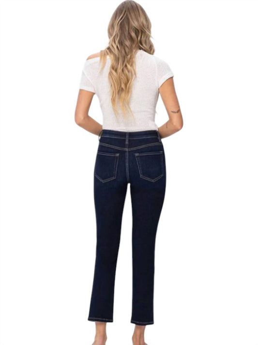 Vervet By Flying Monkey - Brea Ankle Slim Straight Jeans - Plus - ankle - blue - clothing