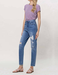 Vervet By Flying Monkey - Stretch Relaxed Jean - ankle - blue - clothing