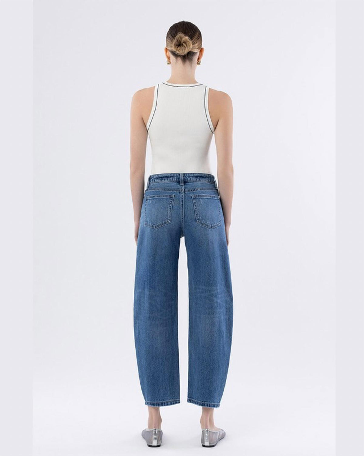 Vervet By Flying Monkey - Viola High Rise Barrel Jeans