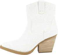 Very G - Kady Pearl Rhinestone Booties