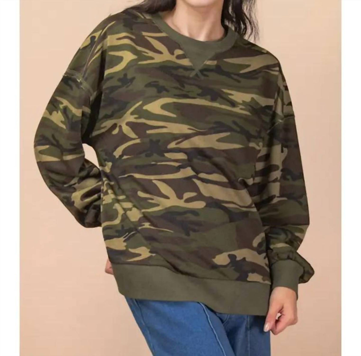 Very J - Printed Knit Casual Top