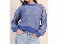 Very J - Cropped Stripe Sweater
