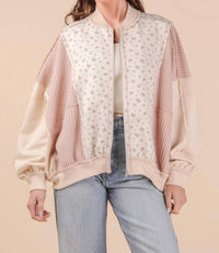 Very J - Floral Printed Oversized Jacket