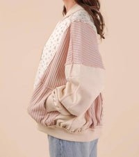 Very J - Floral Printed Oversized Jacket