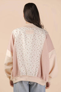 Very J - Floral Printed Oversized Jacket