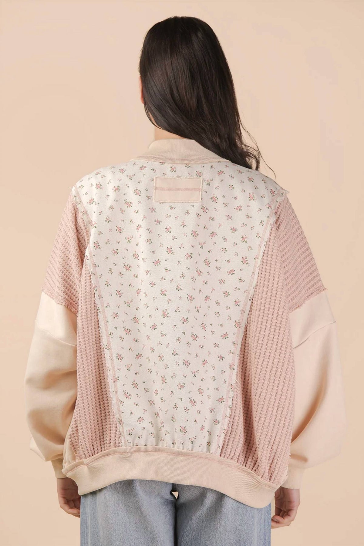 Very J - Floral Printed Oversized Jacket