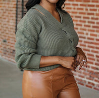 Very J - Monet Cutout Sweater