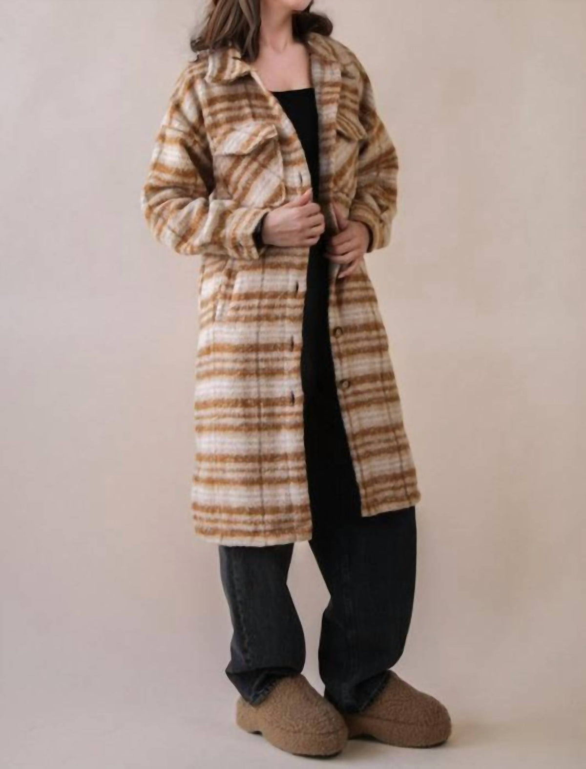 Very J - Plaid Shacket Jacket