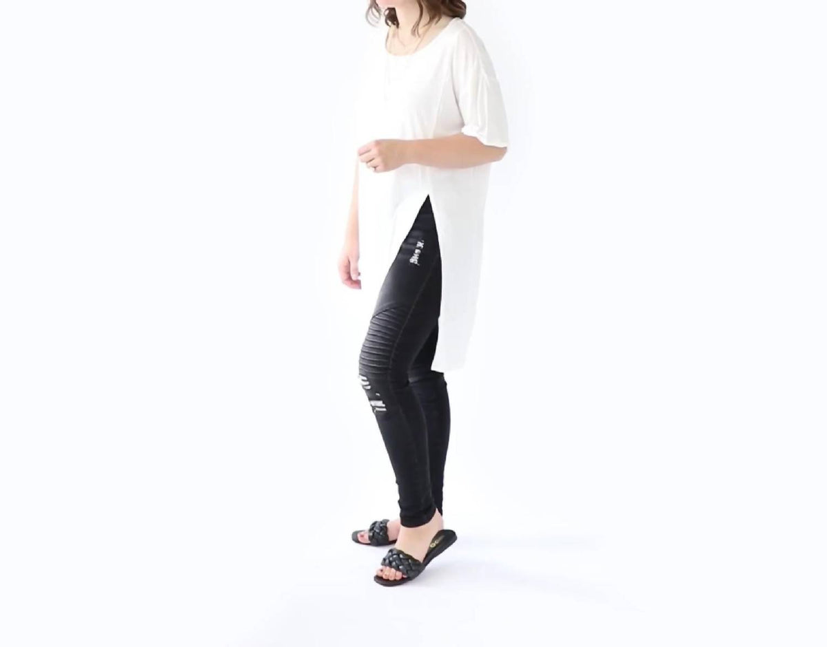 Very J - Side Slit Scoop Neck Top