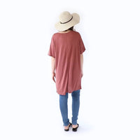 Very J - Slit Side Scoop Neck Top