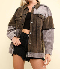 Very J - Washed Oversized Shacket