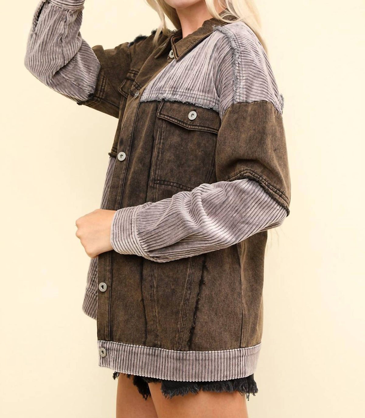 Very J - Washed Oversized Shacket