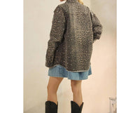 Veveret - Printed Rhinestone Denim Jacket