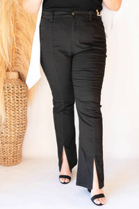 Vibrant - Amelia Front Slit Jeans
