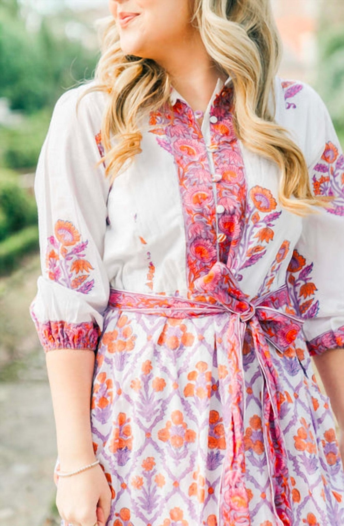 Victoria Dunn - Folly Maxi Long Sleeve Dress - clothing - cotton - dresses