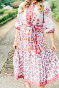Victoria Dunn - Folly Maxi Long Sleeve Dress - clothing - cotton - dresses
