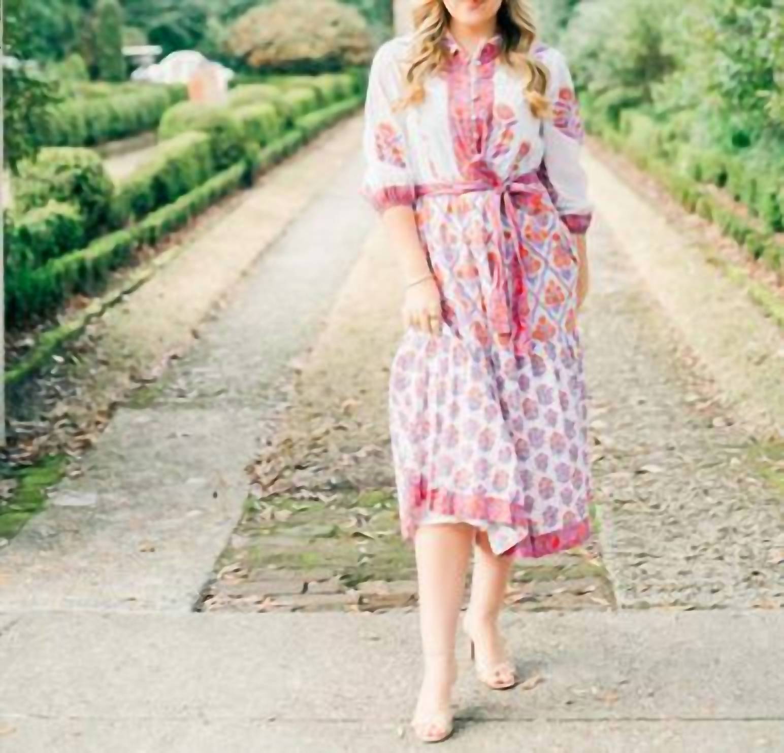 Victoria Dunn - Folly Maxi Long Sleeve Dress - clothing - cotton - dresses