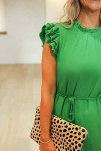Victoria Dunn - Kelly Green Gauze Dress - clothing - dresses - green