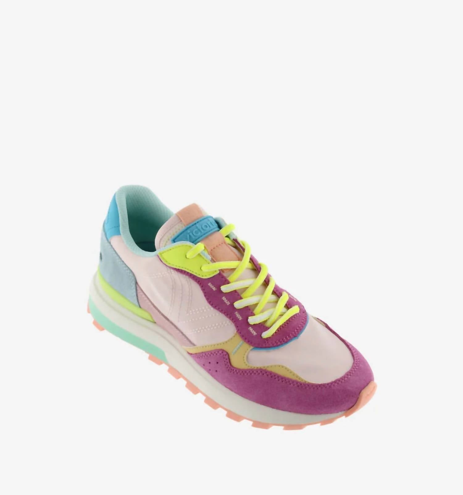 Victoria - Women's Luna Sneaker - leather - pink - shoes
