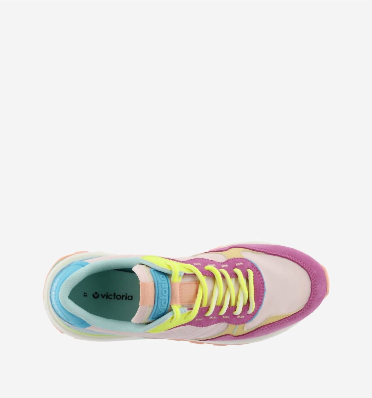 Victoria - Women's Luna Sneaker - leather - pink - shoes