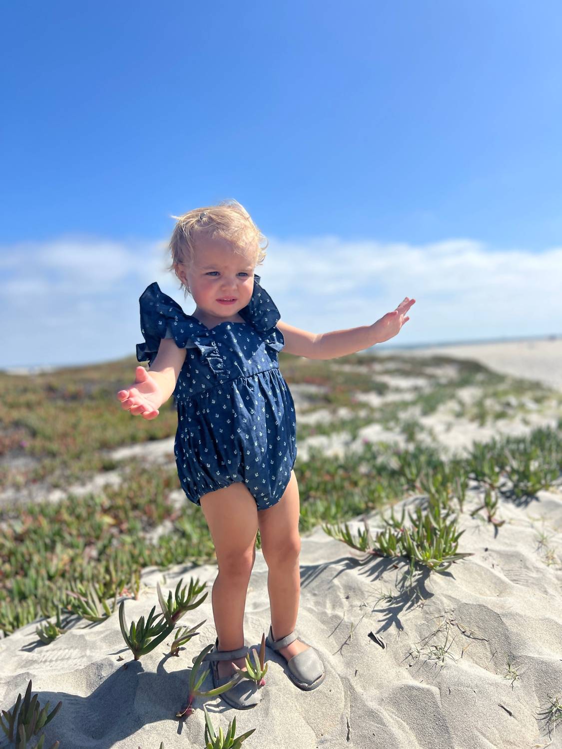 Vignette - Girl's Chloe Ruffle Bubble Onesie