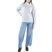 Vigoss - Ribbed Sideslit Turtleneck Sweater