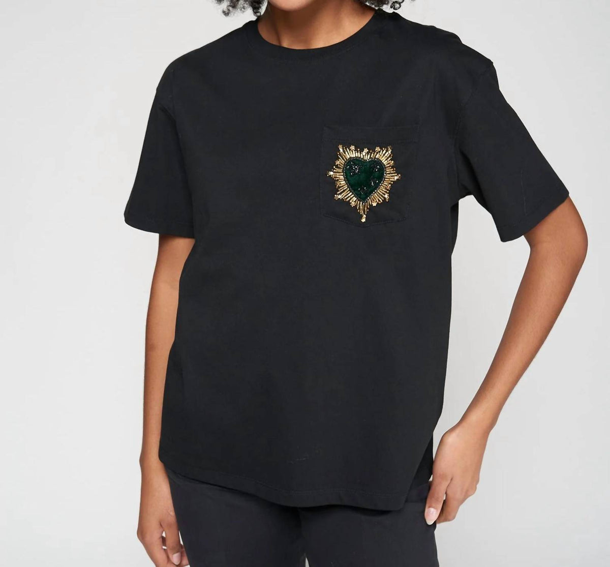 Vilagallo - Corazon Heart Embellishment Tee