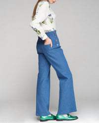 Vilagallo - Cute As A Button Jeans - blue - clothing - lyocell