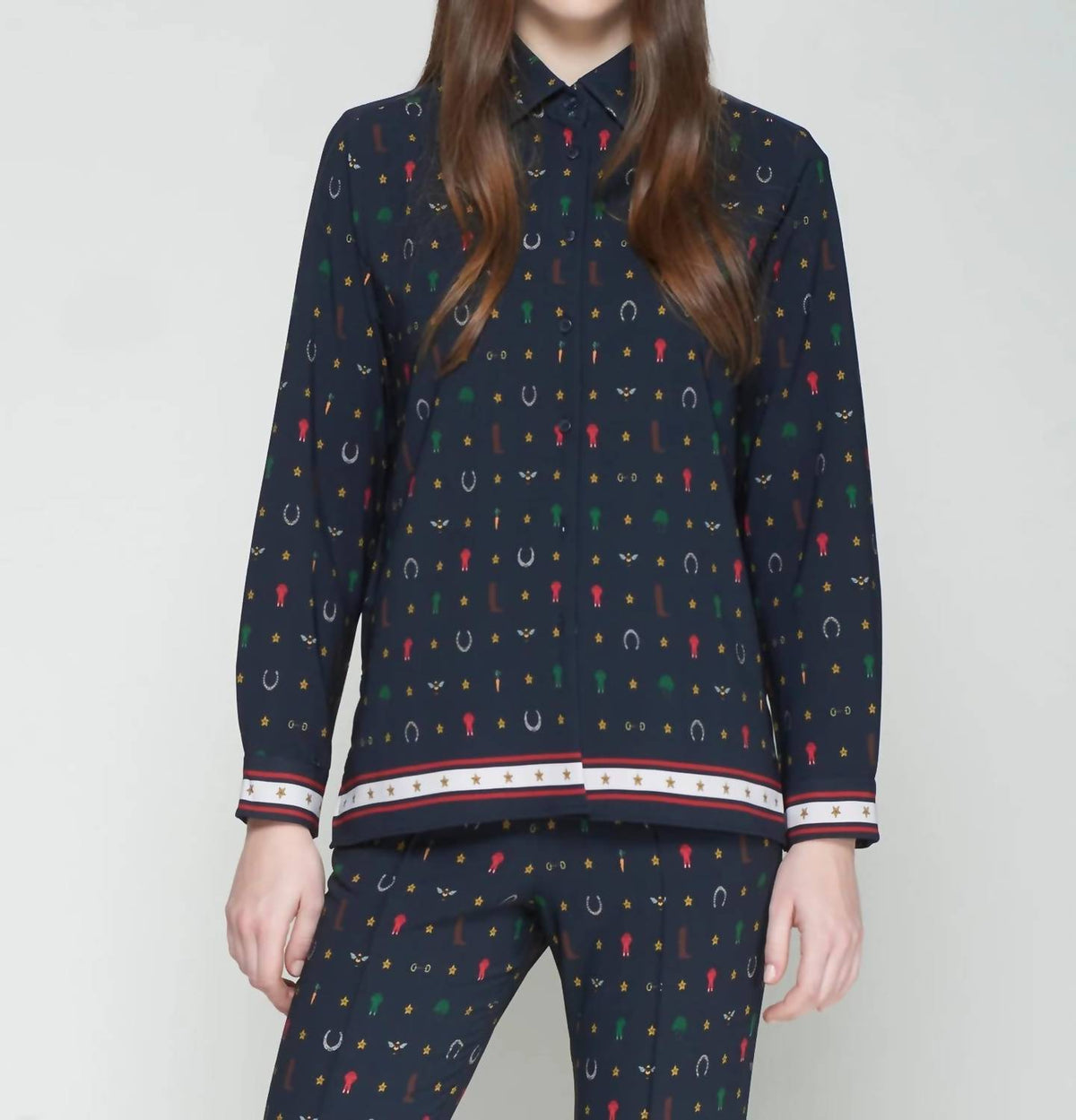 Vilagallo - Equestrian Print Top